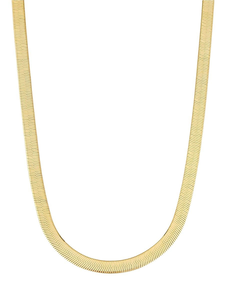Women's 14K Yellow Gold Park Avenue Statement Herringbone Necklace - Gold - Size 16