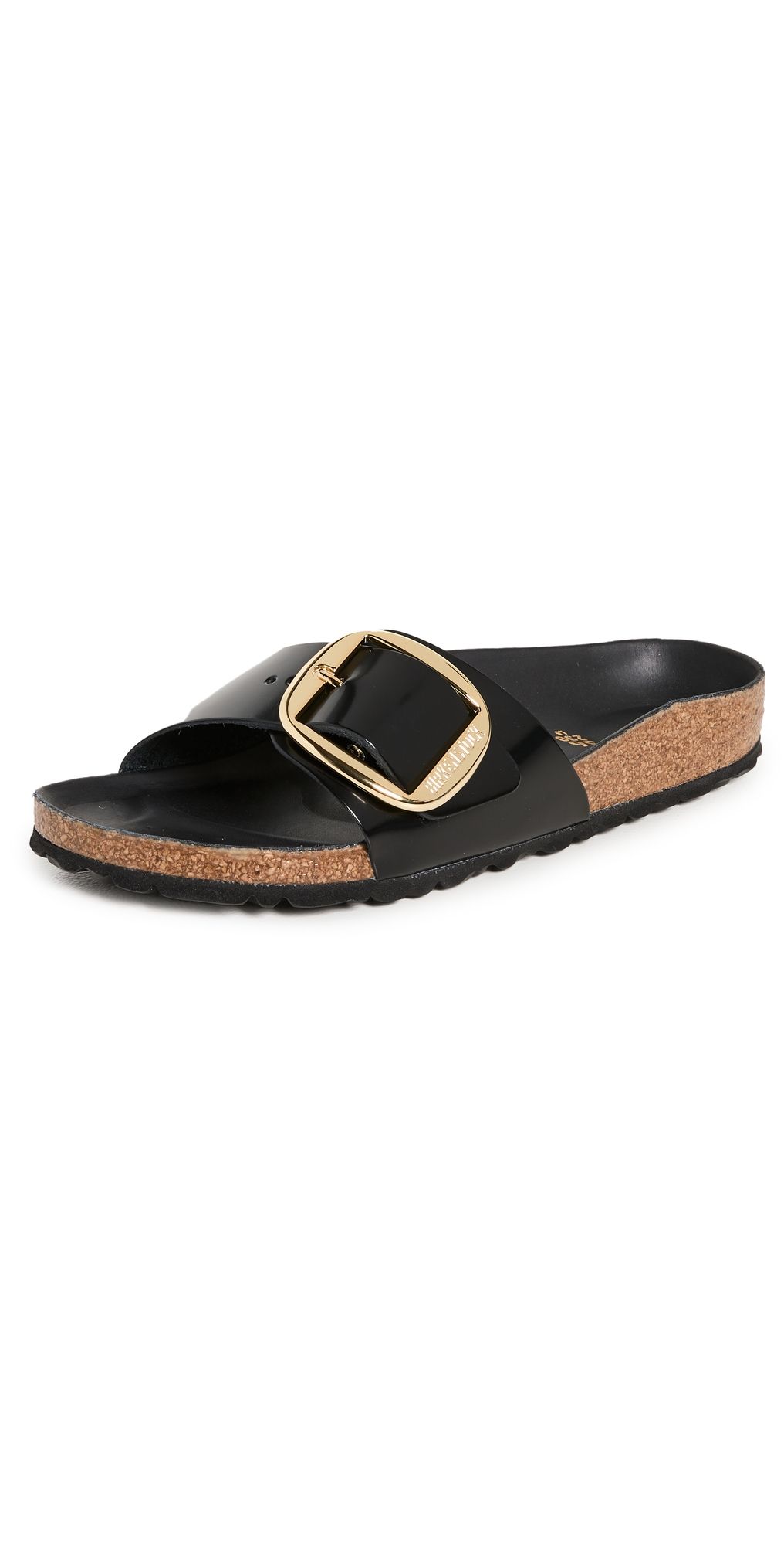 Birkenstock Madrid Big Buckle Sandals High Shine Black 36