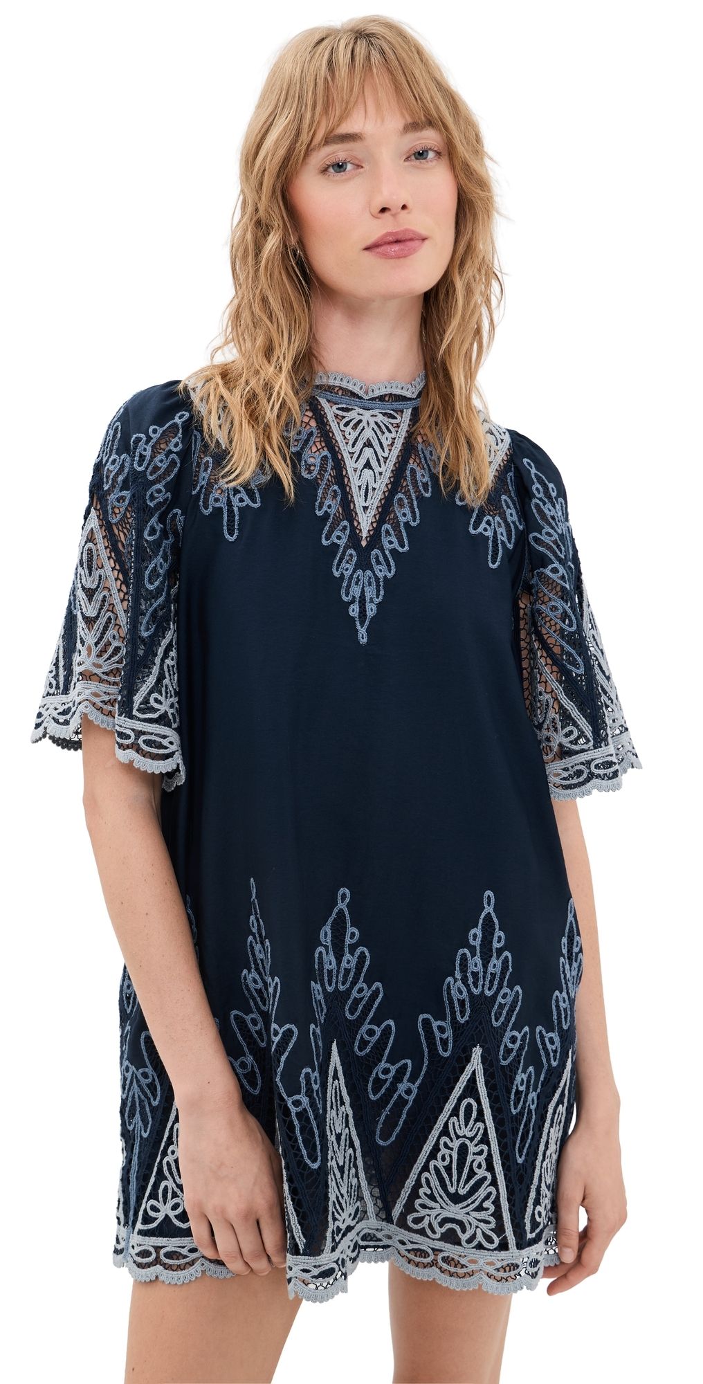 Sea Vali Embellished Mini Dress Blue XXS