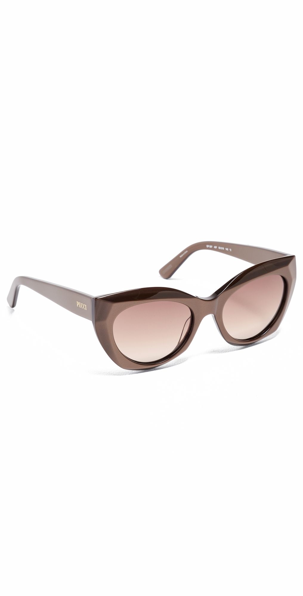 Pucci Geometric Sunglasses Shiny Pearl Brown One Size