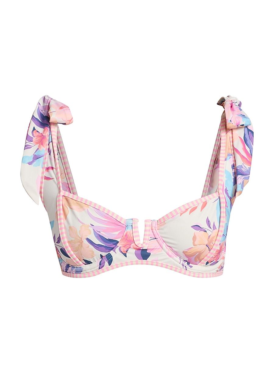 Women's Blair Hibiscus Garden Bikini Top - Hibiscus Garden - Size Large