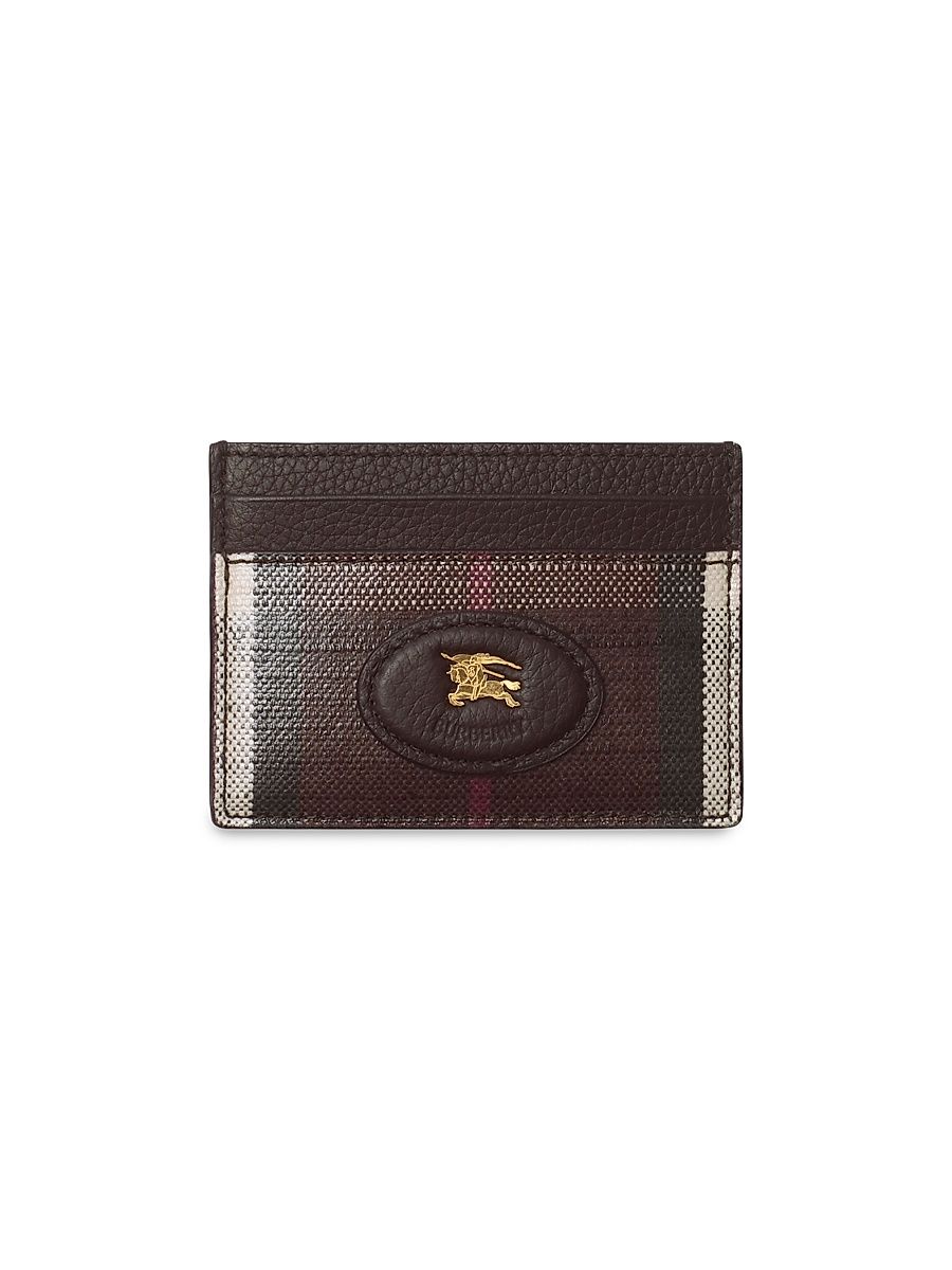 Women's Highlands Check Card Case - Mahogany