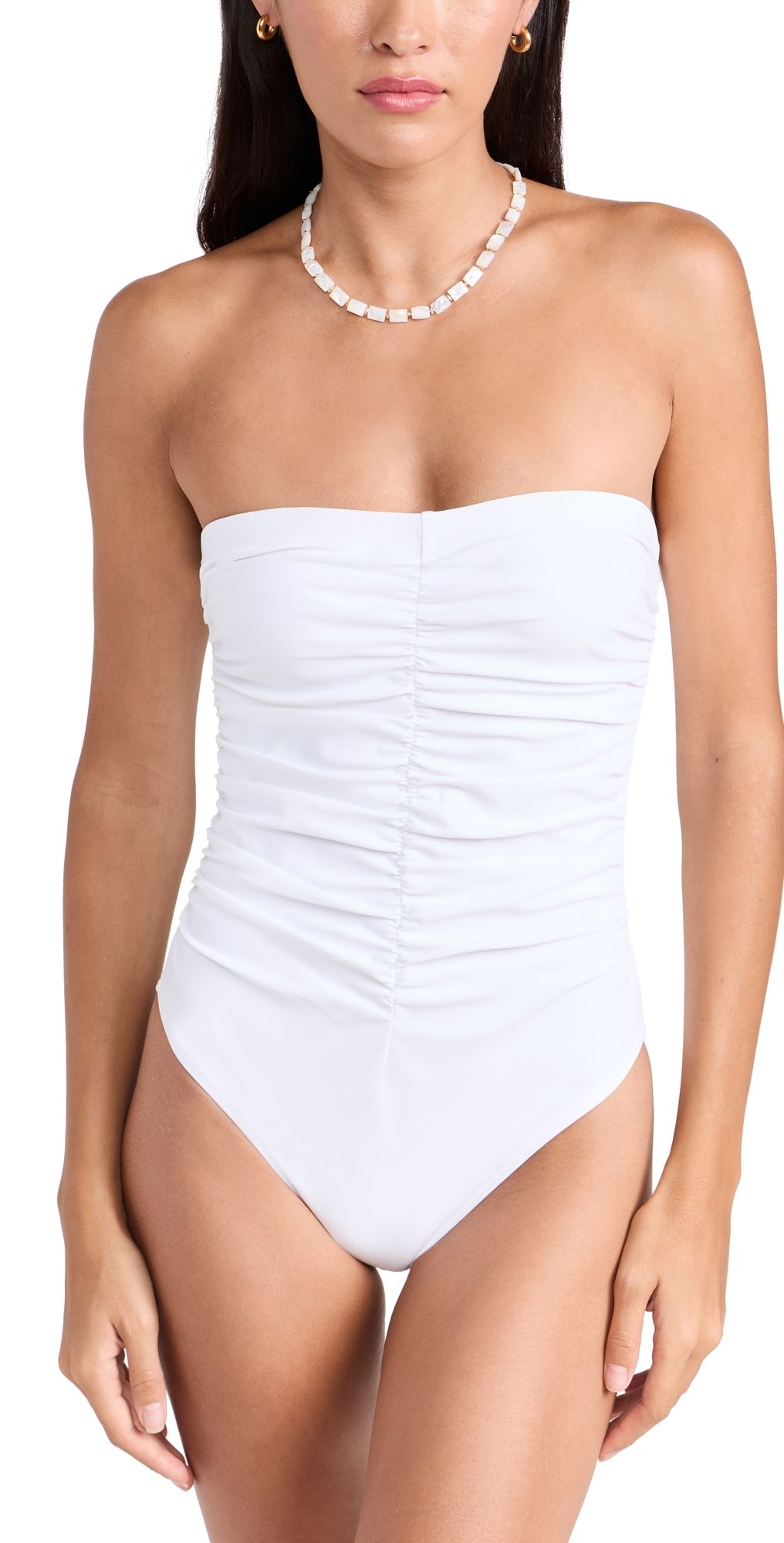 Karla Colletto Basics Bandeau One Piece White 16