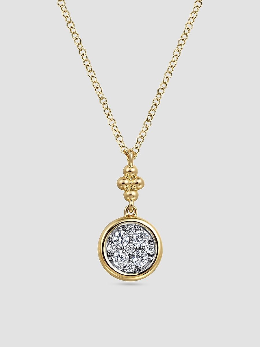 Gabriel & Co Women's Bujukan 14K Gold & 0.25 TCW Diamond Pendant Necklace - Yellow Gold