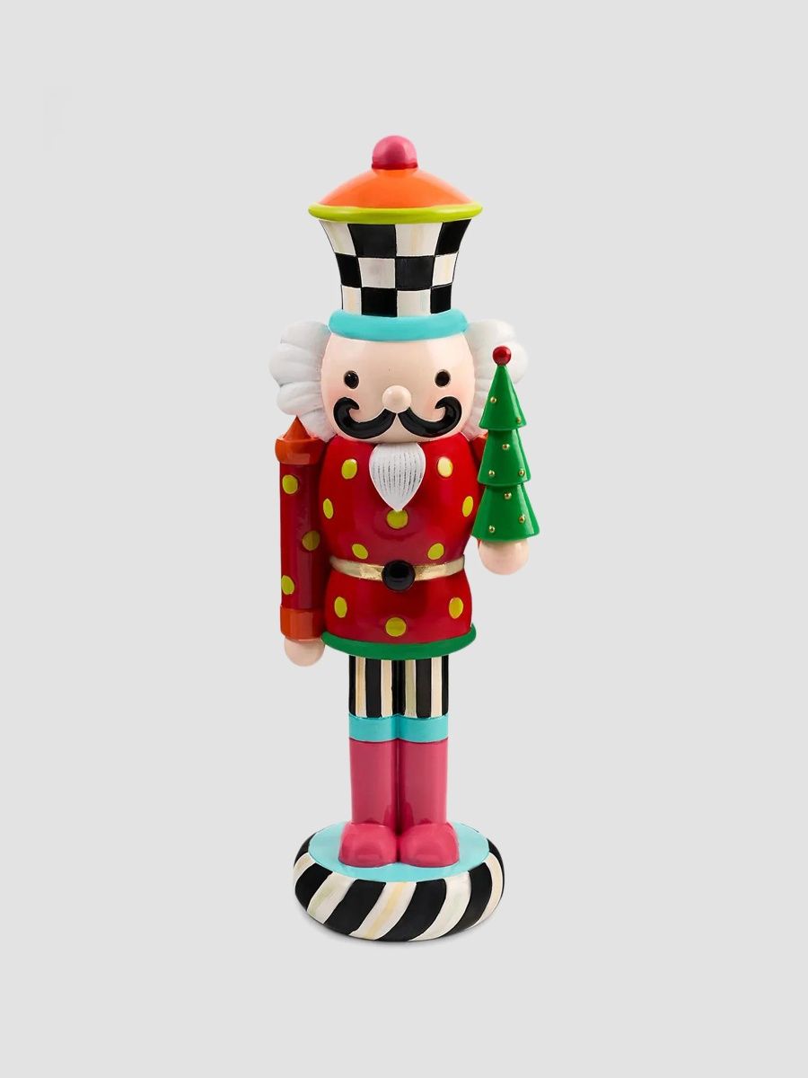 MacKenzie-Childs Confetti Christmas Resin Nutcracker