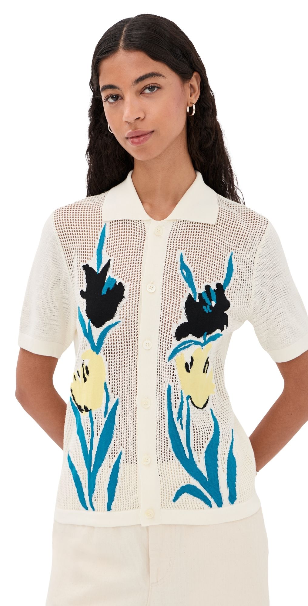 Marni Flower Cardigan Alabaster 42