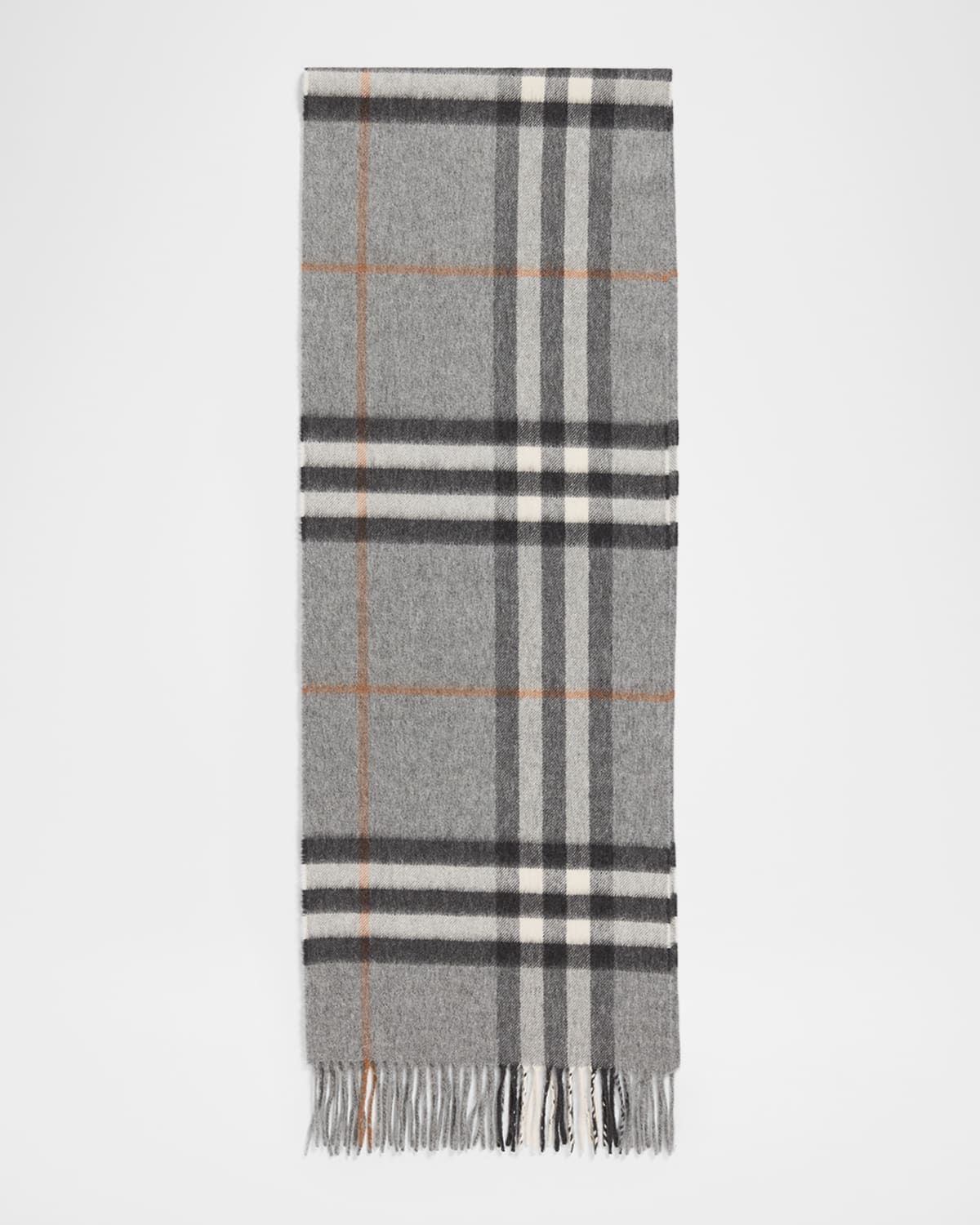 Men & apos;s Contrast Check Cashmere Scarf