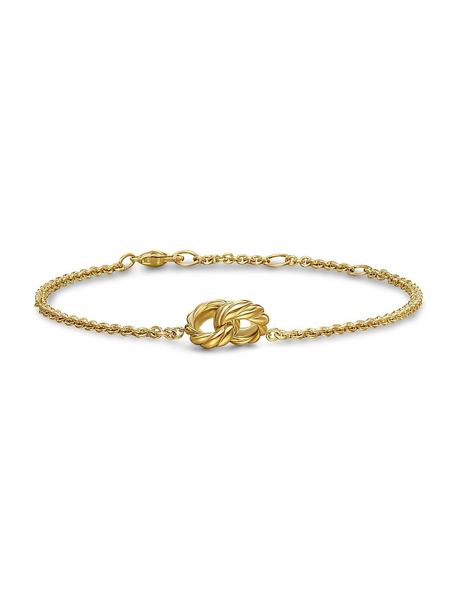 Women's Sculpted Cable Chain Bracelet in 18K Yellow Gold, 8MM - Gold