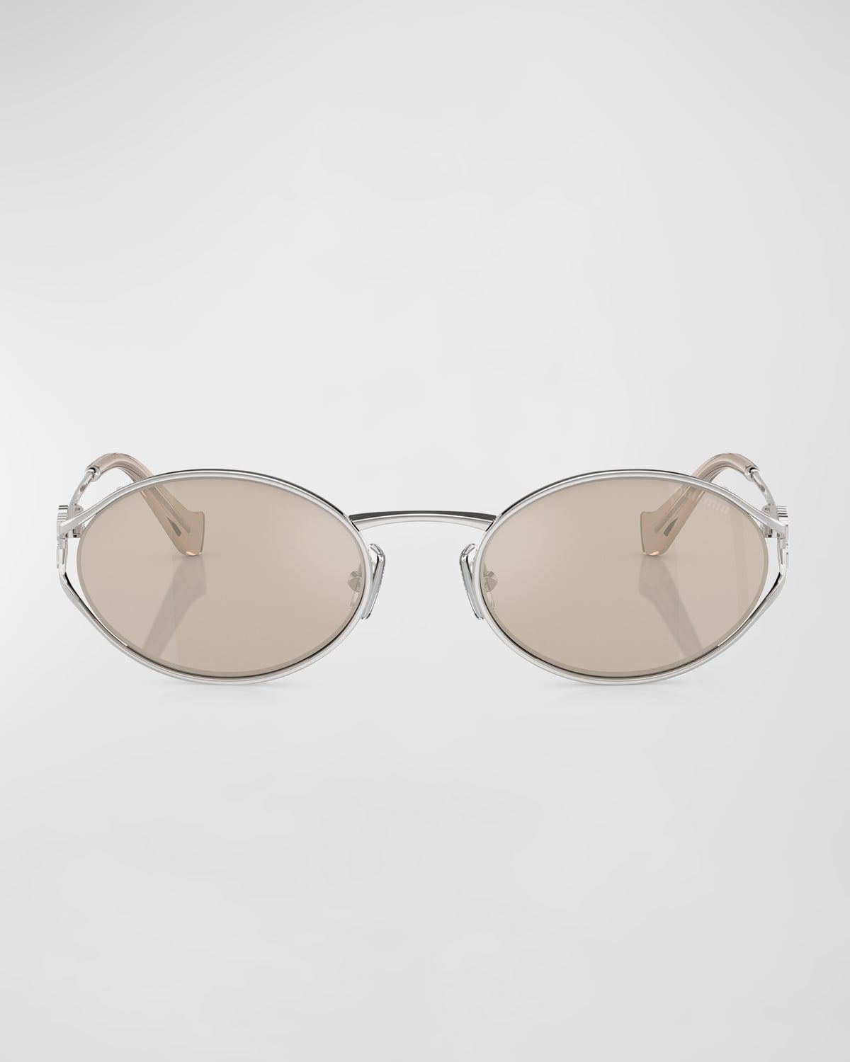 Logo Metal Oval Sunglasses