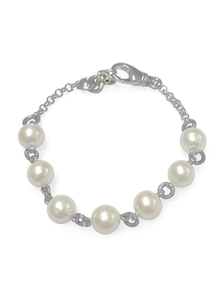 Women's Pearlicious Sterling Silver, 18K Yellow Gold & Multi-Gemstone Bracelet - Silver