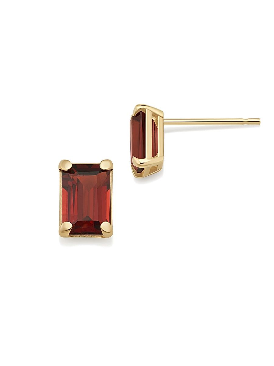 Women's 14K Yellow Gold Date Me Birthstone Stud Earrings - Citrine November