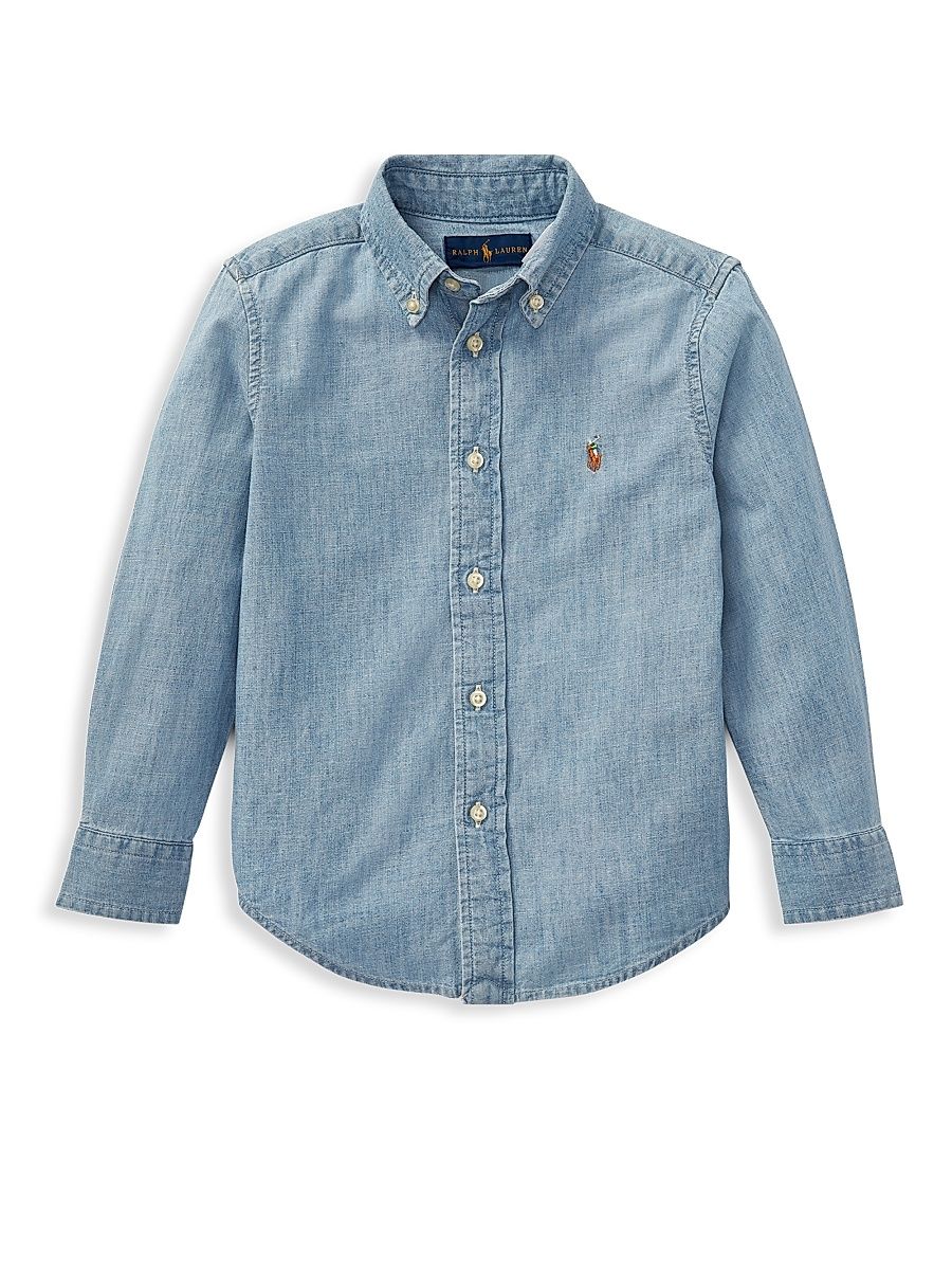 Little Boy's & Boy's Chambray Shirt - Blue - Size 10