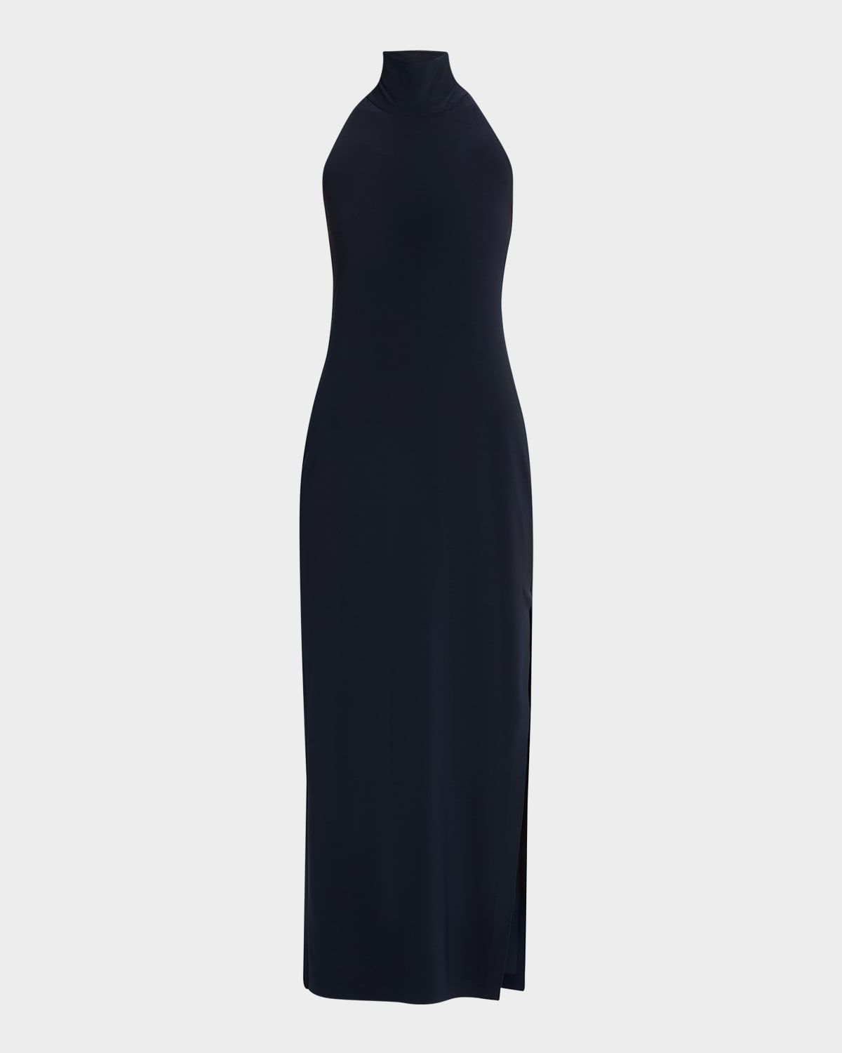 Halter Turtle Side Slit Gown