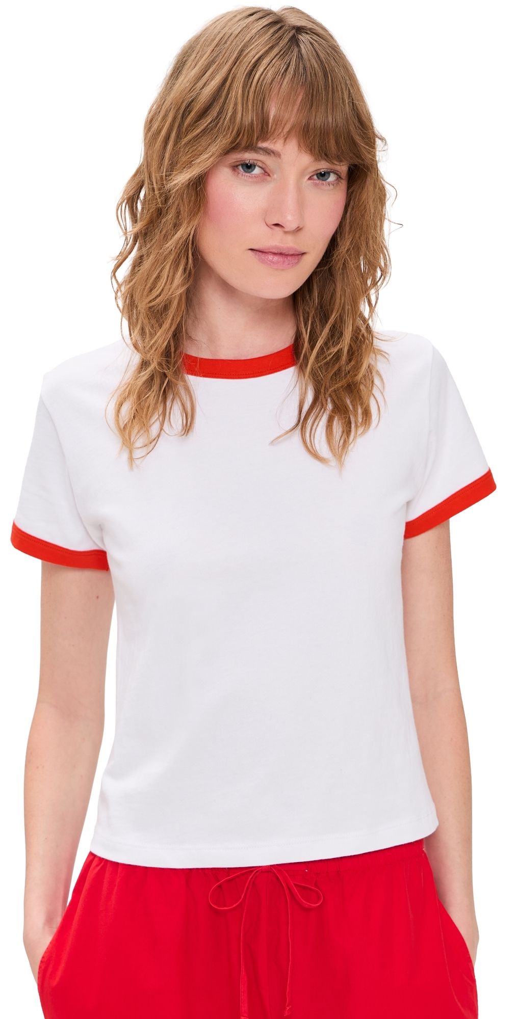 Leset Margo Ringer Tee Cerise/White L