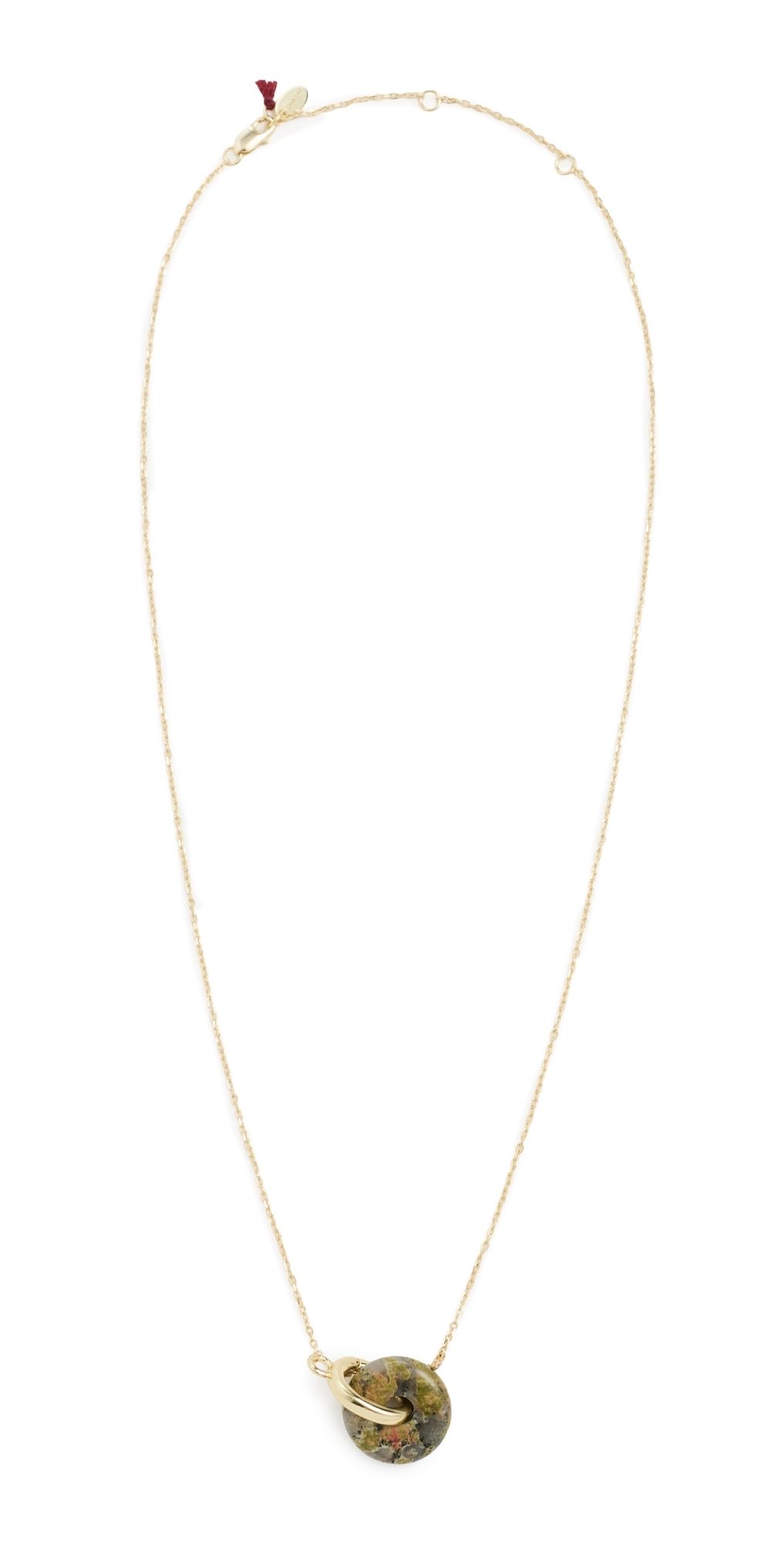 SHASHI Supernova Necklace Gold/Jade One Size