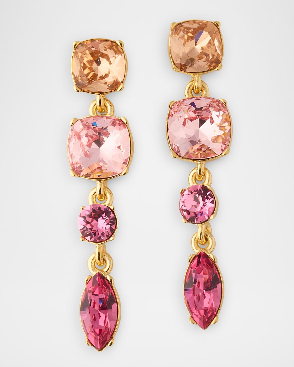 Crystal Four Drop Earrings