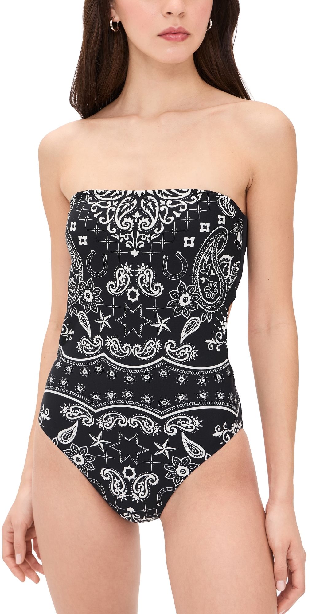 Beach Riot Stassia One Piece BANDANA BLACK XL