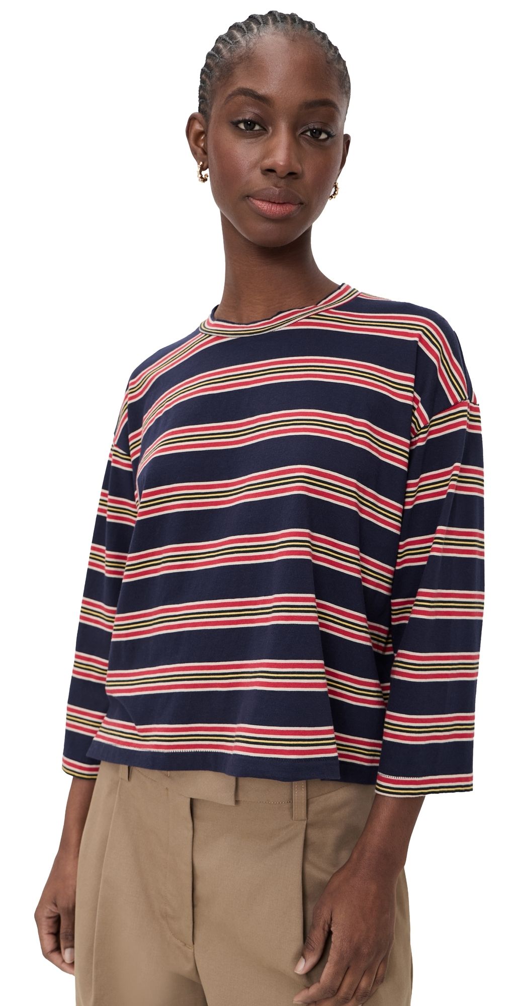 THE GREAT. The Field Tee Scout Stripe 1