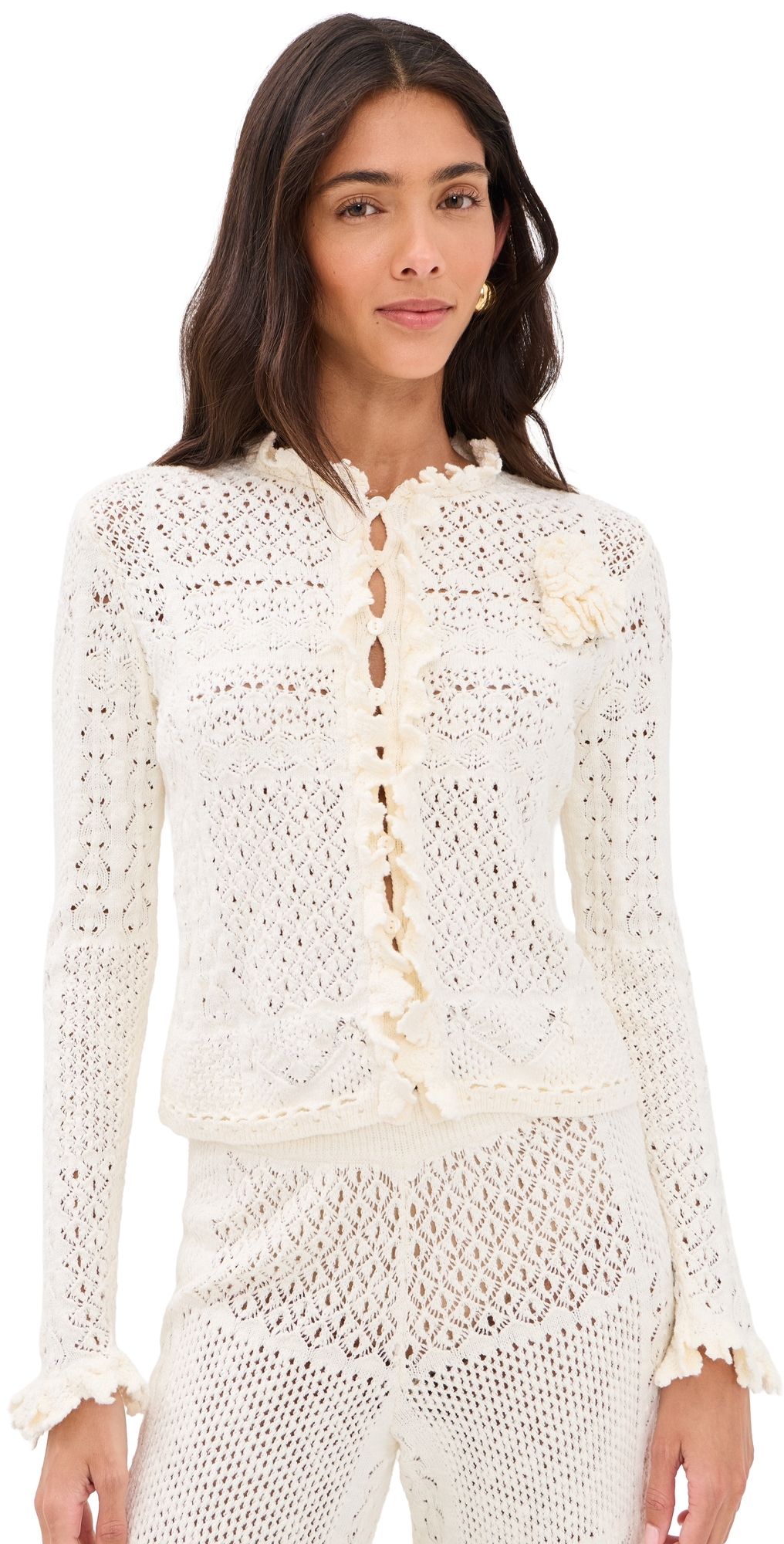 ba & sh Soria Cardigan Ecru 1