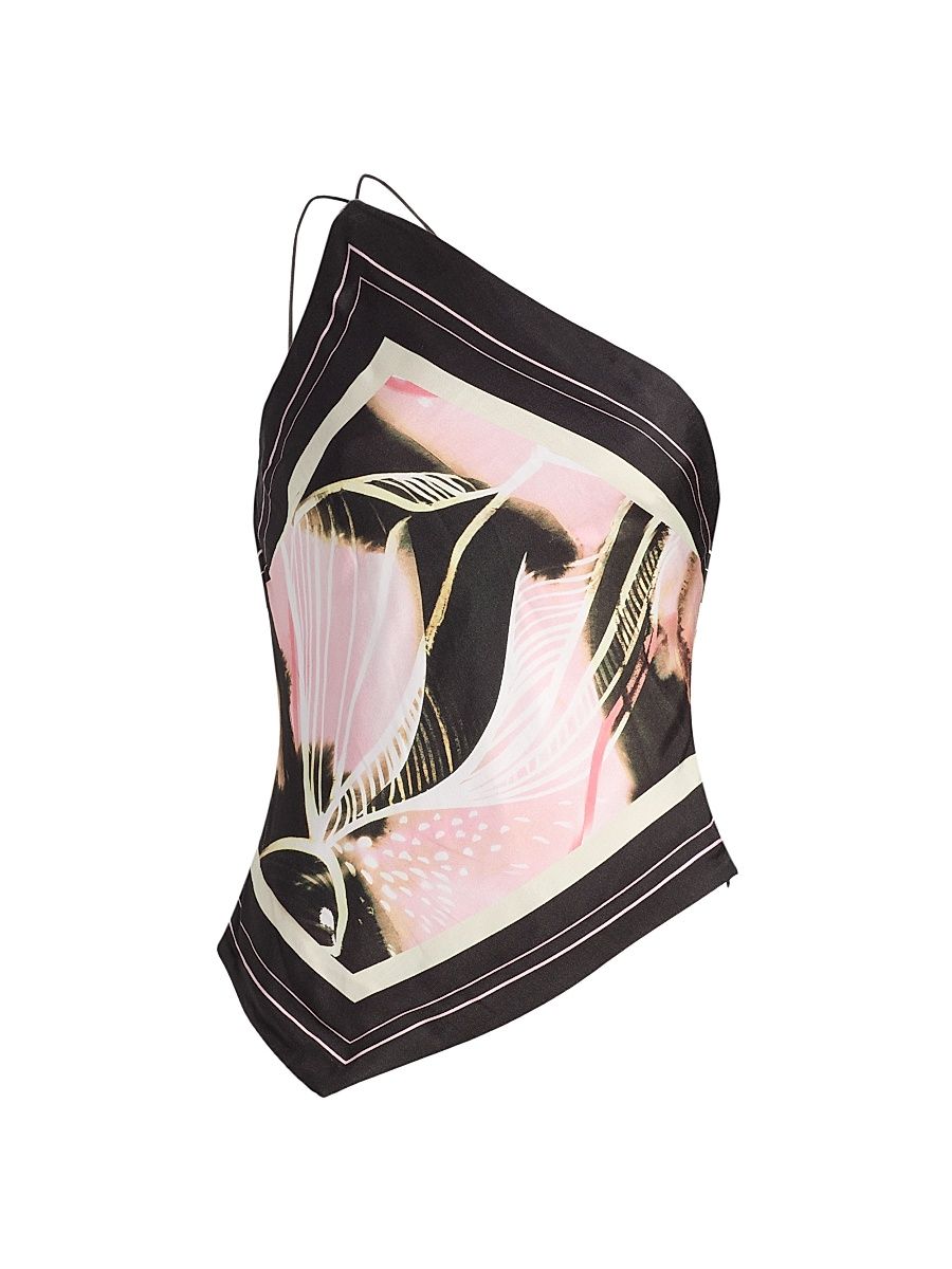 Women's Lyra Scarf One-Shoulder Top - Gaudis Garden - Size 10