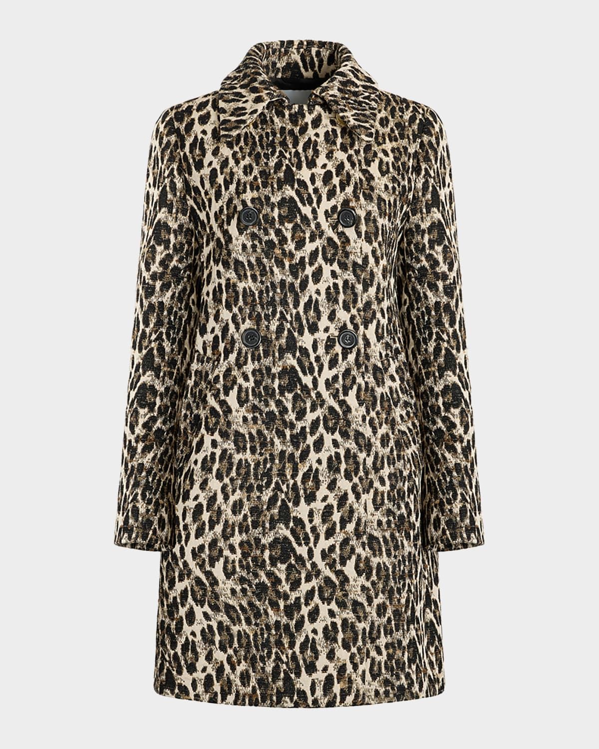 Perry Animal Jacquard Double-Breasted Coat