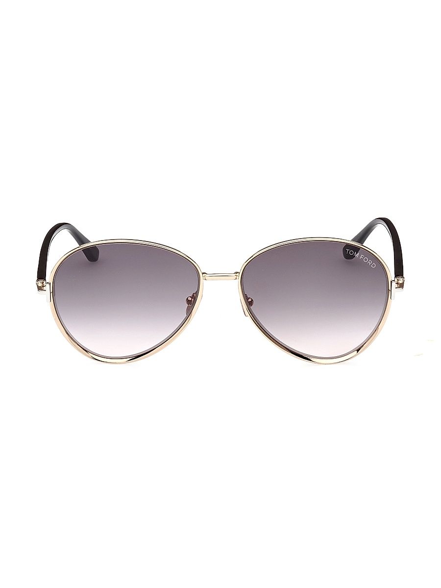Women's Rio 59MM Pilot Sunglasses - Shiny Rose Gold