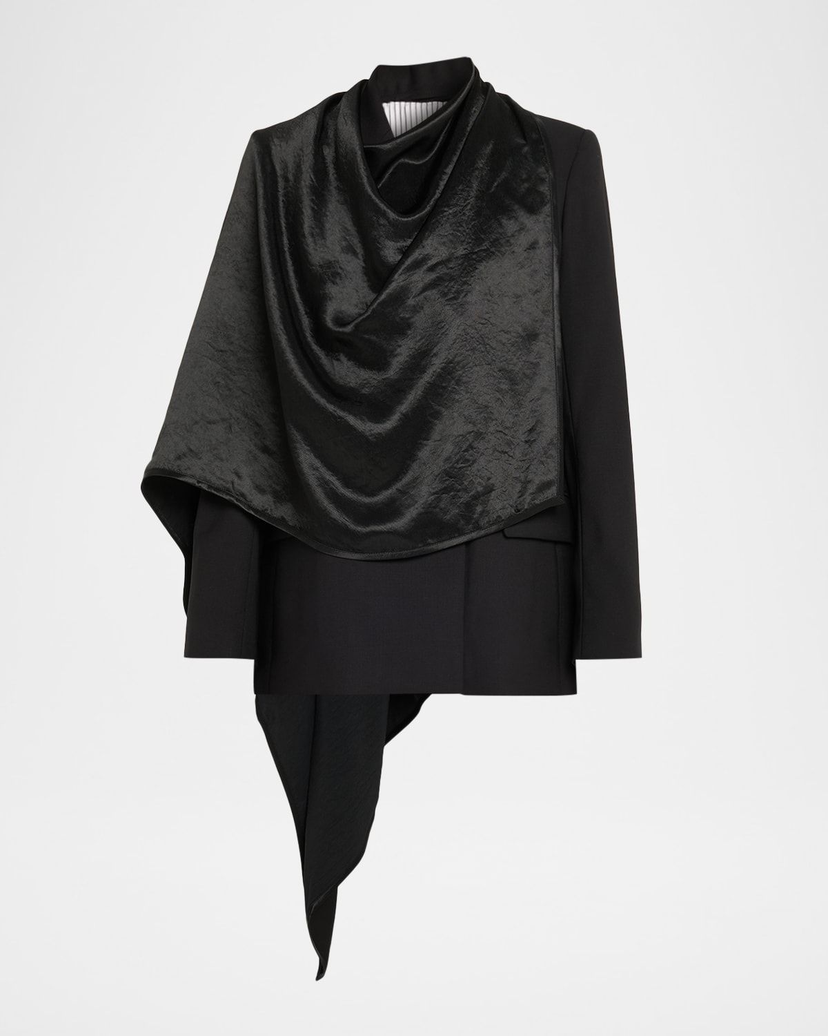 Double-Breasted Cloak Blazer