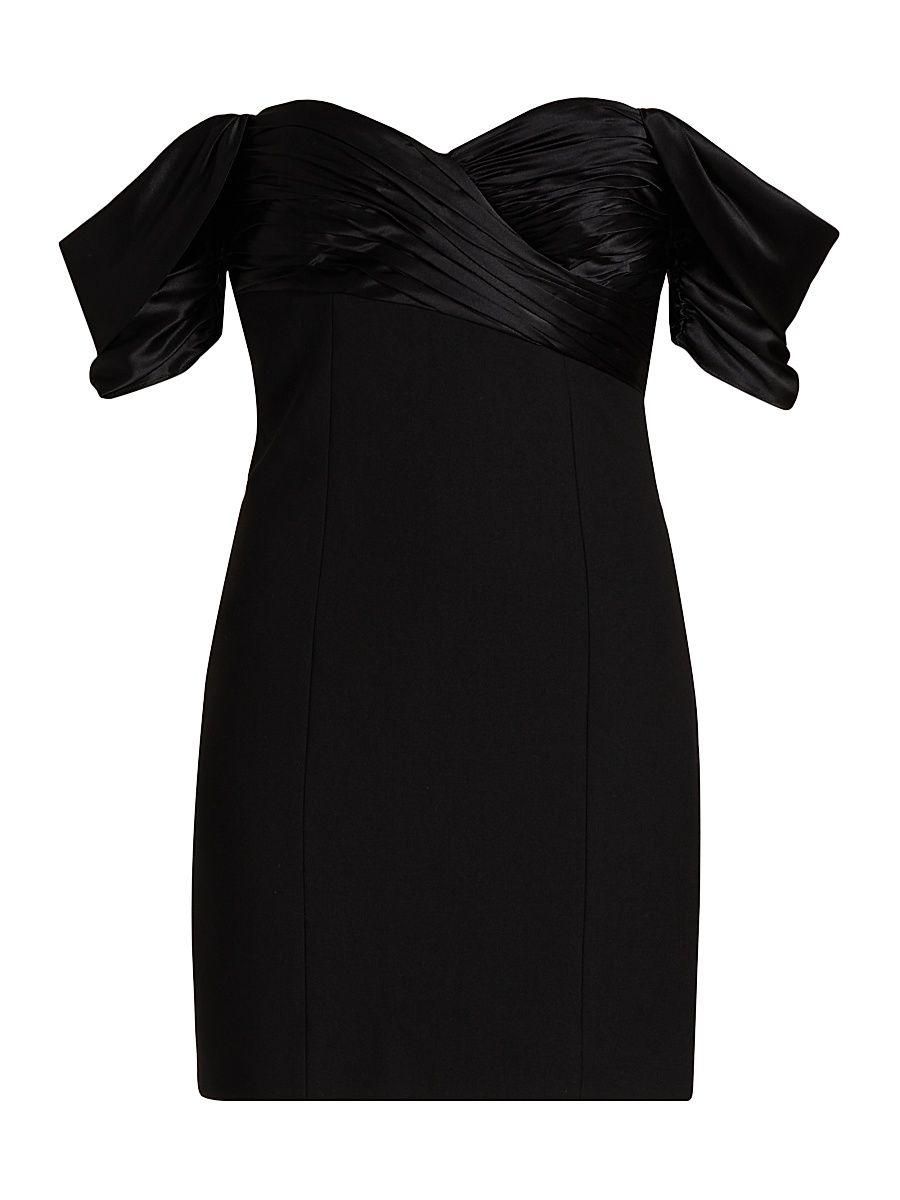 Women's Sibyl Off-The-Shoulder Minidress - Black - Size 0