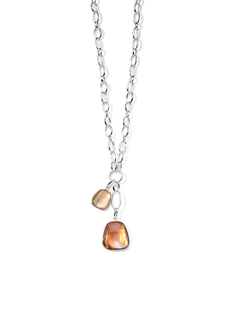 Women's Rock Candy Sterling Silver & Multi-Stone Pendant Necklace - Brown Shell