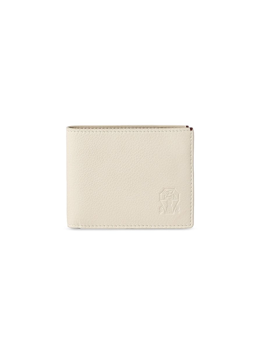Men's Fine Grain Calfskin Wallet - Chalk