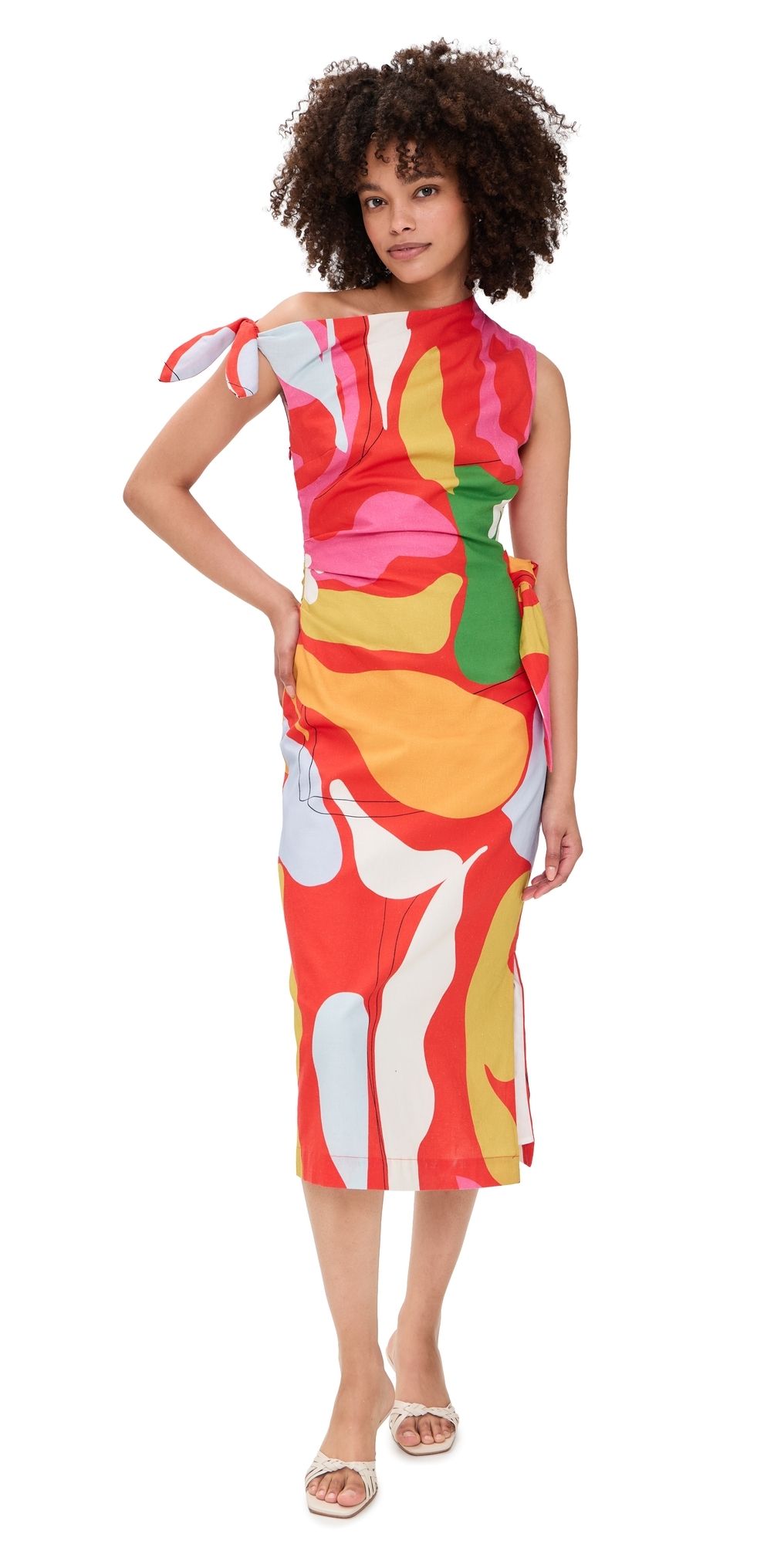 De Loreta Cleo Dress Hojas Pink M