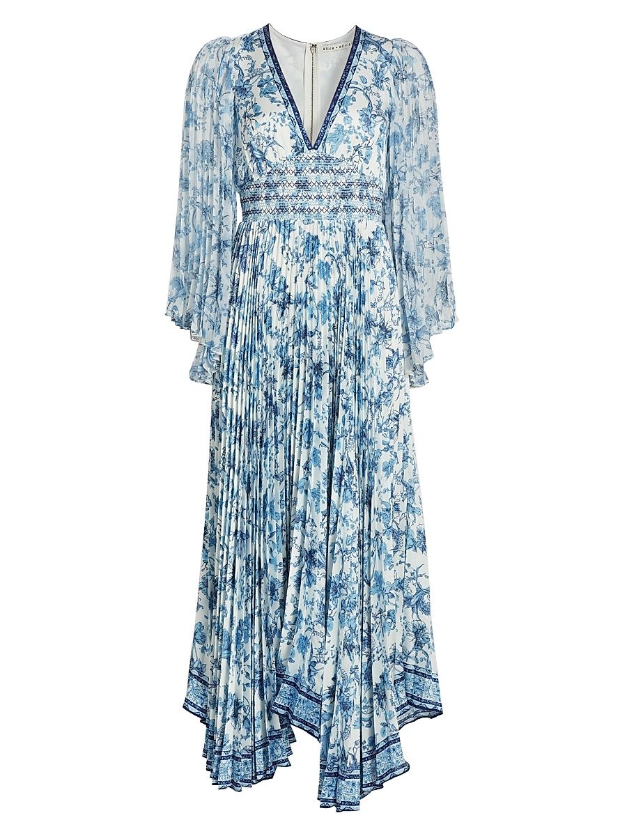 Women's Sion Floral Pleated Maxi Dress - Je Ladore Spring Sky - Size 6