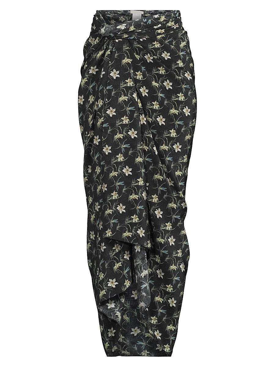 Women's Tayga Floral Silk Pareo - Daffodil Print