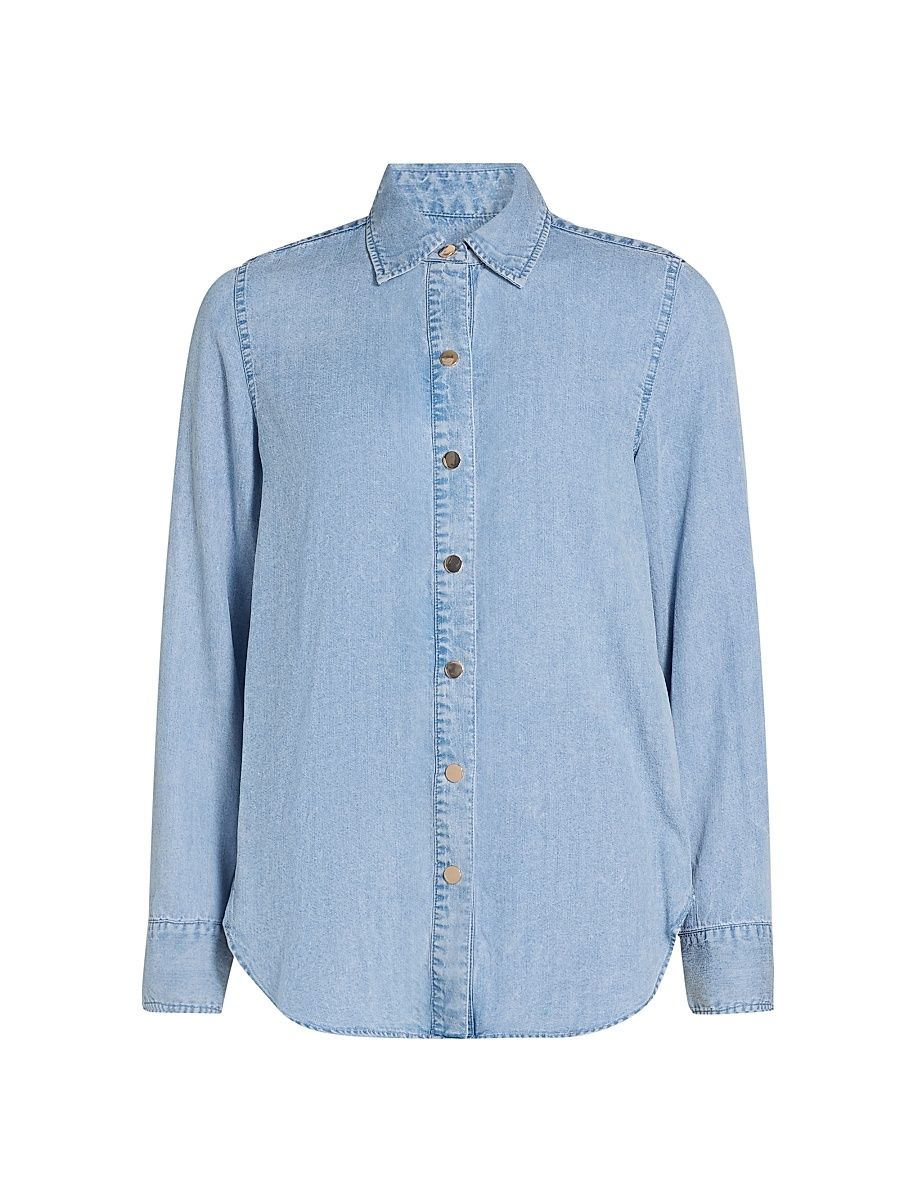 Women's Gillian Denim Shirt - Light Blue - Size XL