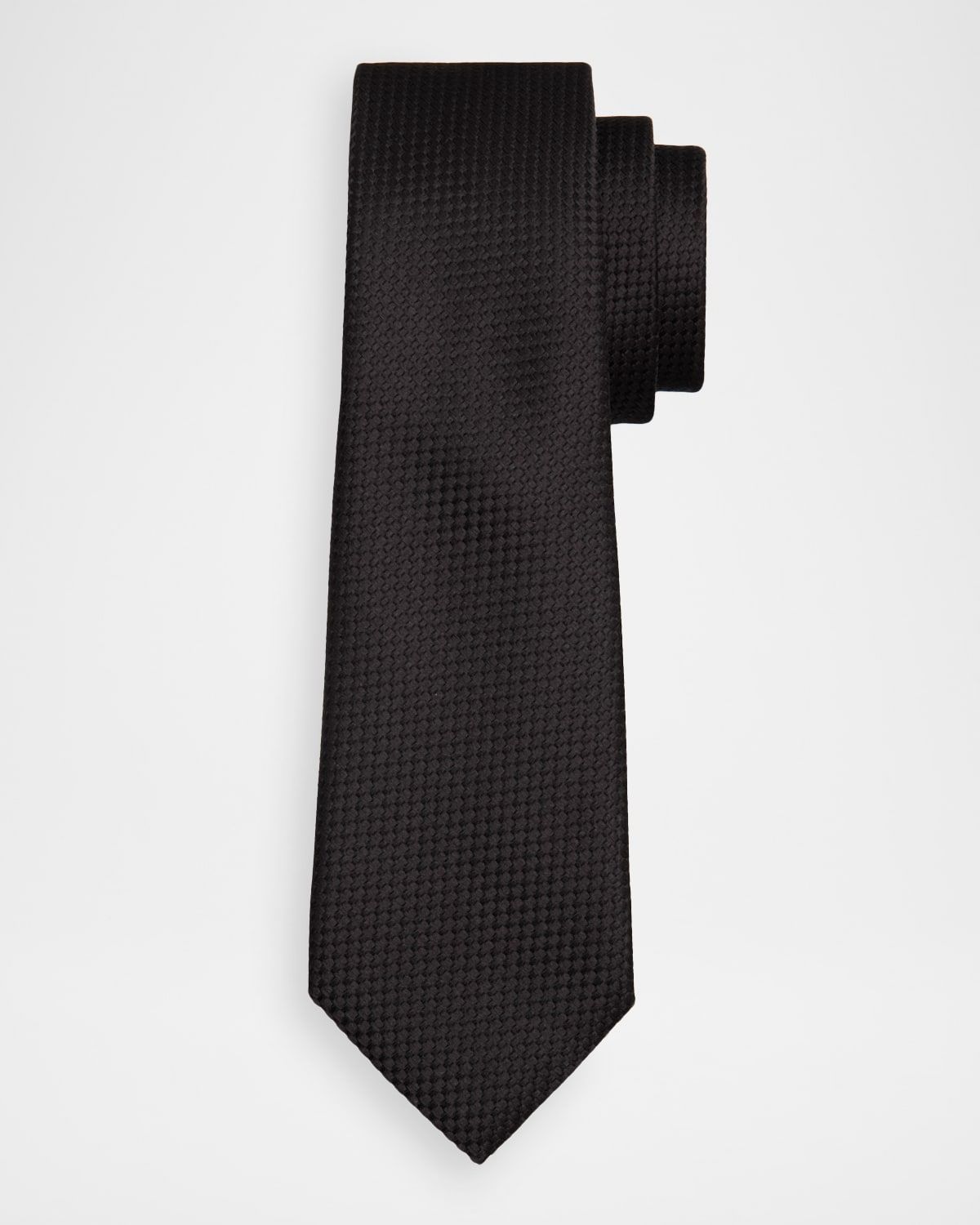 Men & apos;s Tonal Basketweave Jacquard Silk Tie