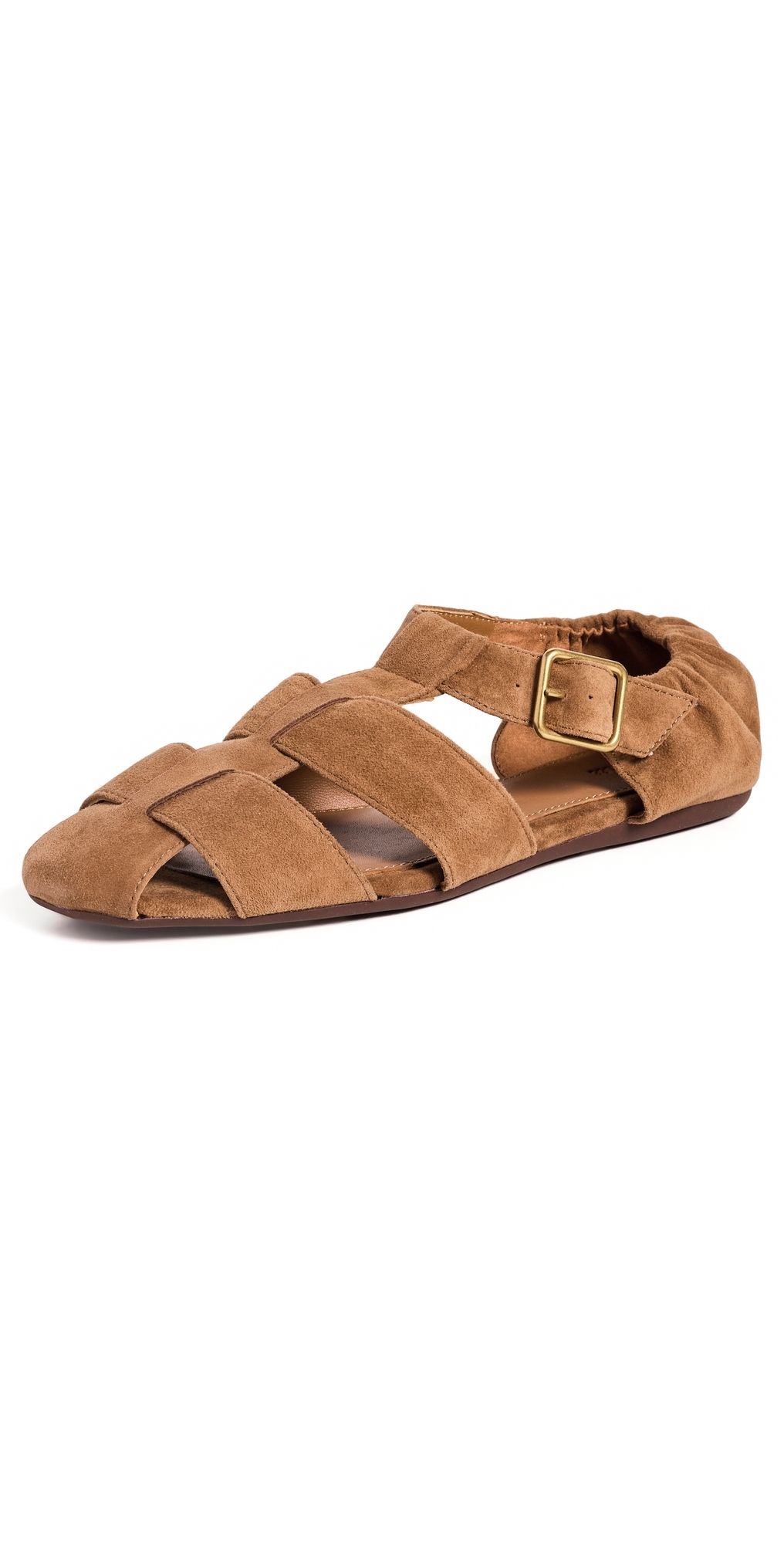 Madewell Greta Fisherman Flats Aged Cognac 11