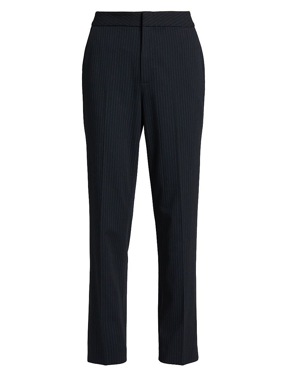 Women's Rebel Tapered Trousers - Midnight Ivory Pinstripe - Size 14