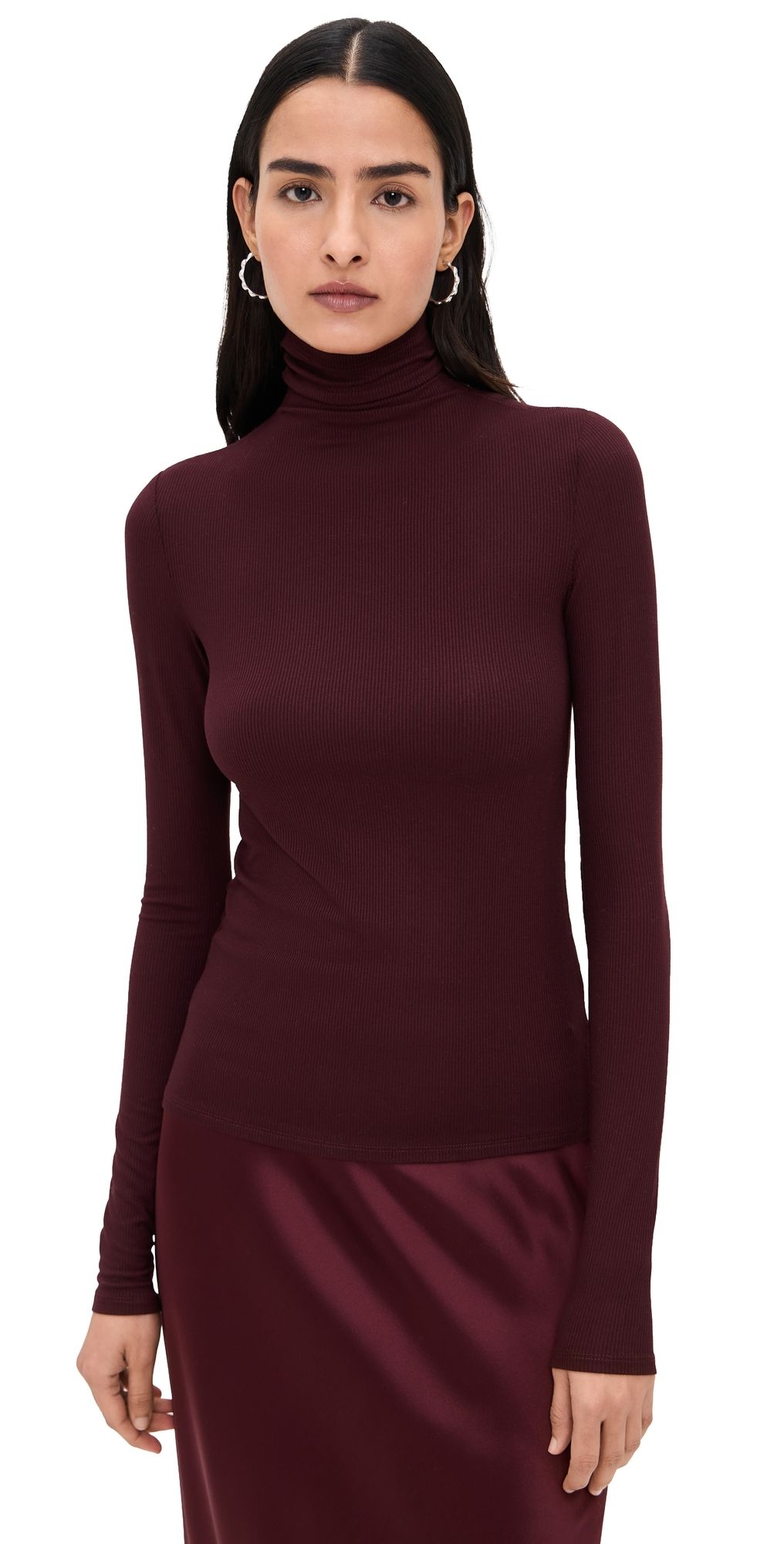 Joe's Jeans The Tony Long Sleeve Top Bordeaux M