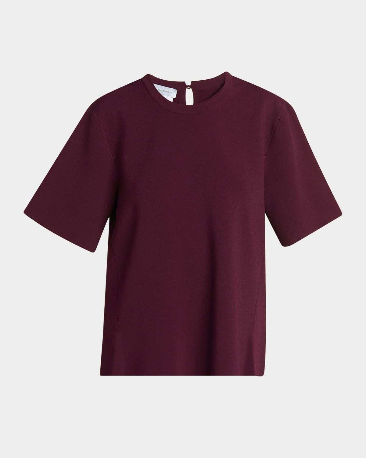 Short-Sleeve Compact Knit Top