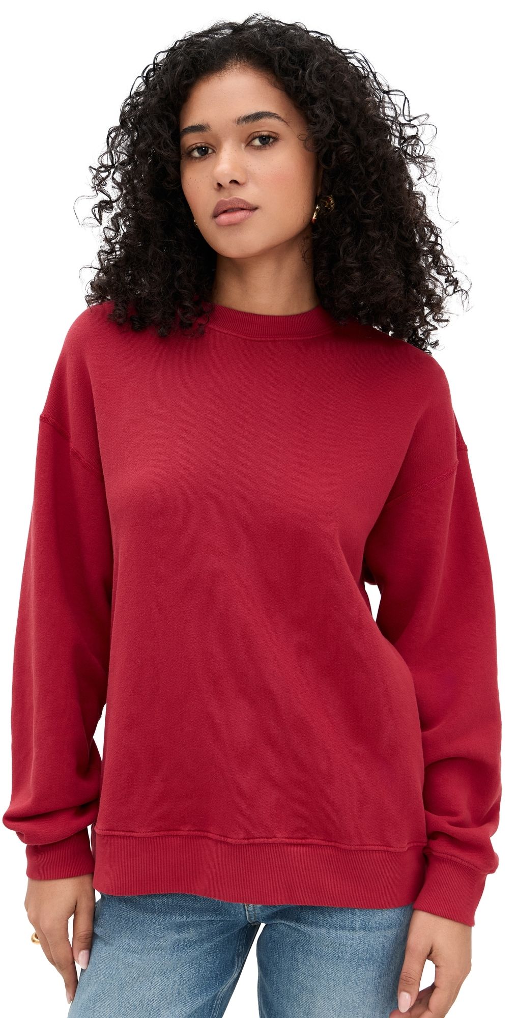 RE/DONE Oversized Crewneck Rosso L