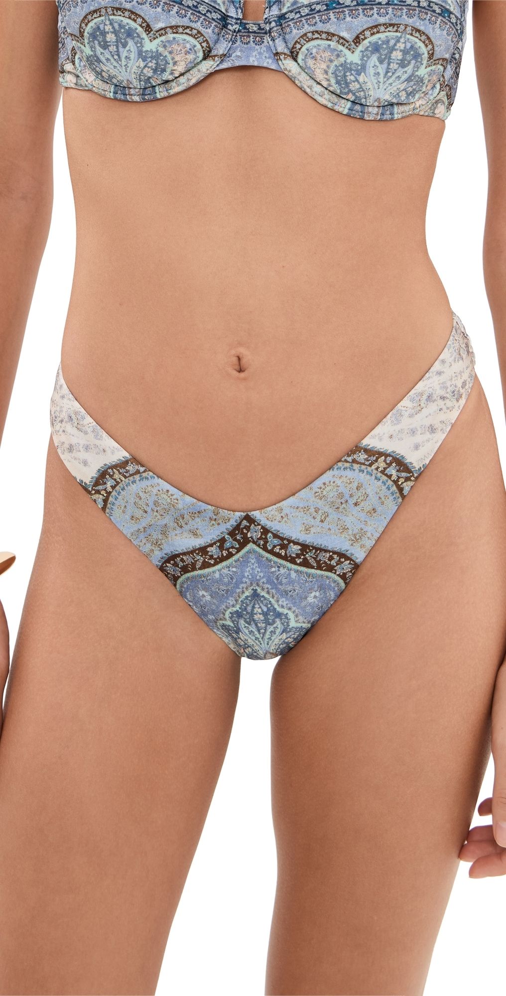Zimmermann Wanderlust Scoop Bottoms Tapestry Blue Multi 2