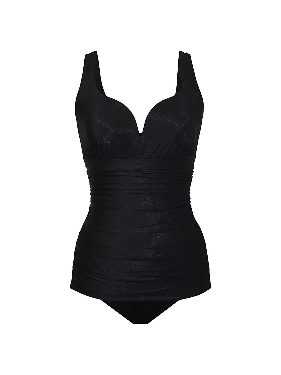 Women's Rock Solid Cherie One-Piece Swimsuit - Black - Size 16