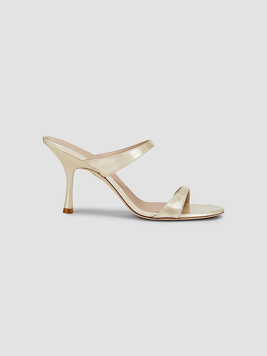 Stuart Weitzman Women's Nudist 85MM Sandals - Linen Tortoise - Size 9