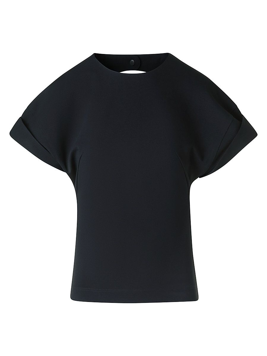 Women's Jersey Cut-Out Back Top - Black - Size 10