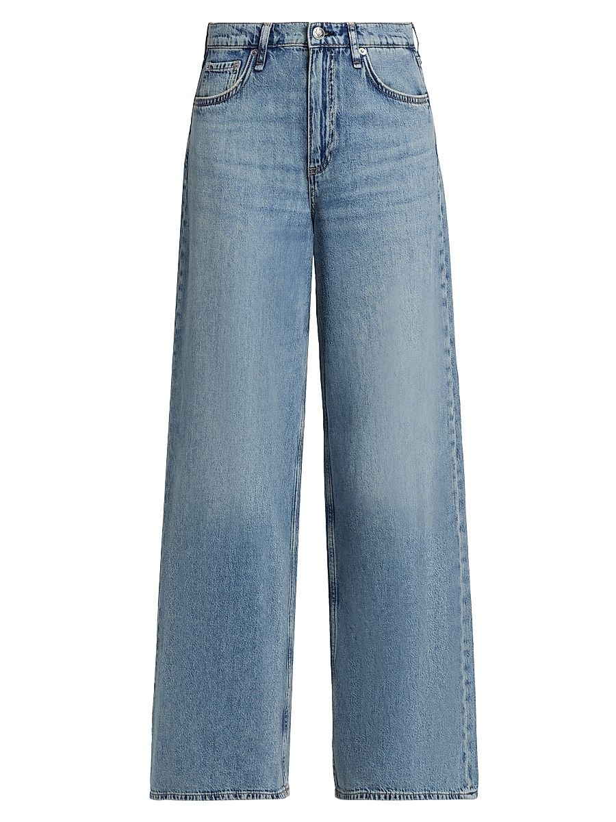 Women's Sofie Grommet Featherweight Wide-Leg Jeans - Amalfi - Size 32