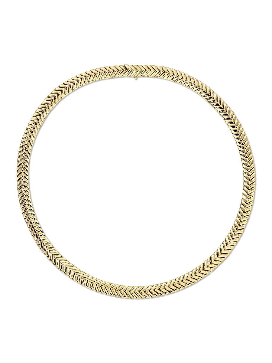 Women's 18K Yellow Gold Zipper Choker - Yellow Gold