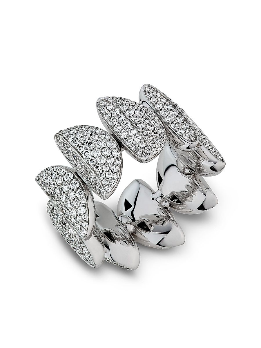 Women's Eclisse Endless 18K White Gold & 3.02 TCW Diamond Ring - White Gold - Size 6.75