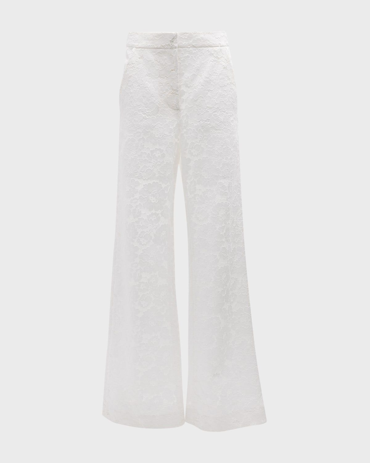 Tonelli Lace Wide-Leg Tailored Pants
