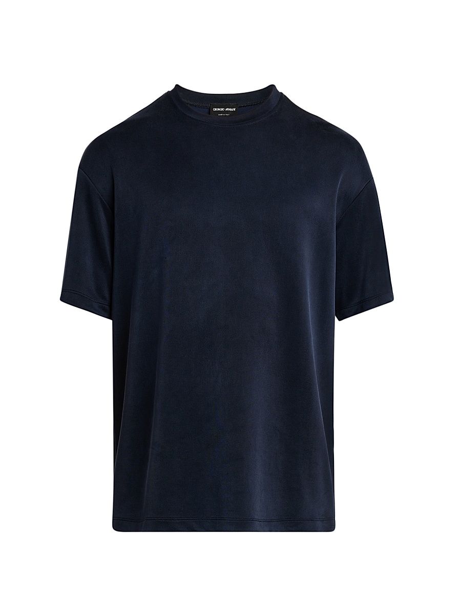 Men's Jersey Crewneck T-Shirt - Blue Navy - Size 46