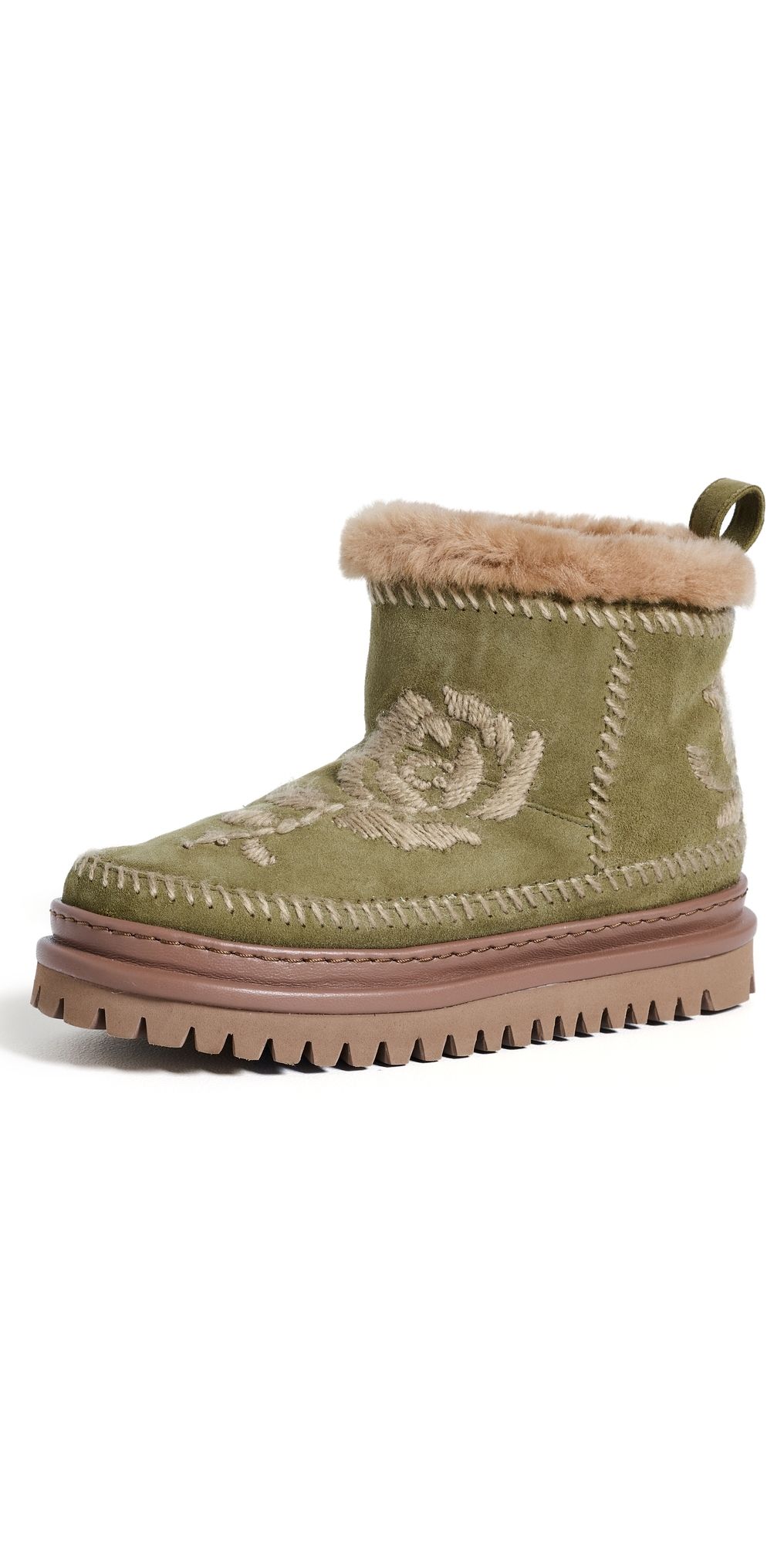 Laidback London Nyali 4.0 Rose Booties Fern Suede Hemp 35